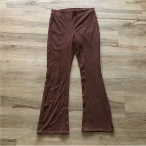 American Eagle Brown Flared Knit Pants Peasant Boho